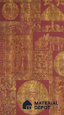 Geet Madhubani Customized Wallpaper Sandstone(Super Luxury)
