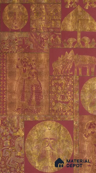 Geet Madhubani Customized Wallpaper Sandstone(Super Luxury)