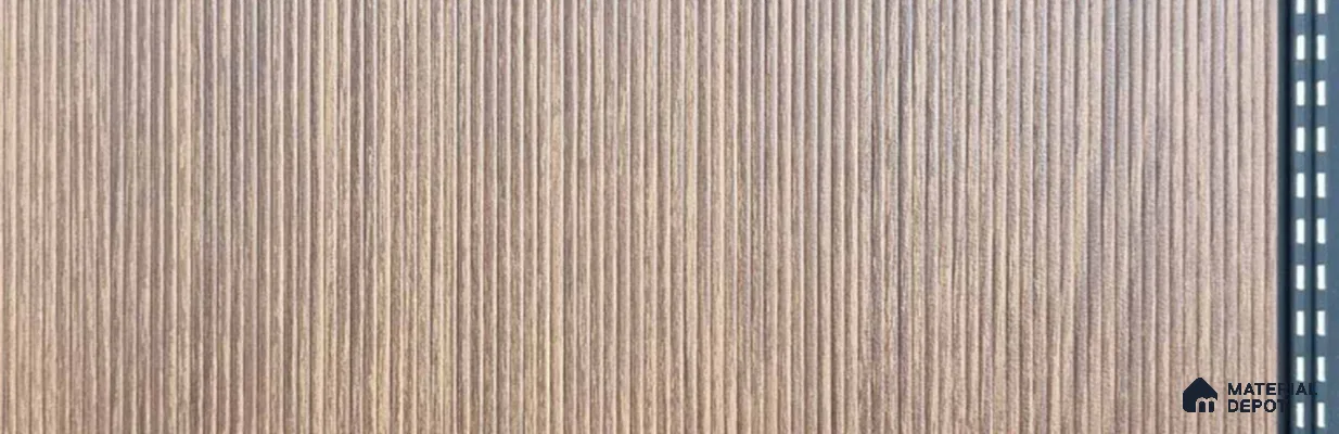 PN 07747 Wood Look Louver 8 ft x 1 ft Texture Finish  - 4 mm | Suitable for Feature Wall, TV Unit & Living Room