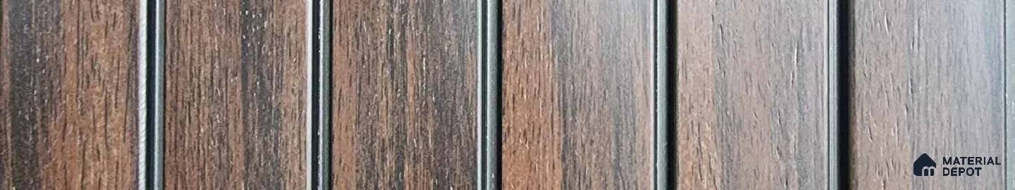 PN 07668 Wood Look Louver 8 ft x 0.83 ft Texture Finish  - 10 mm | Suitable for Feature Wall, TV Unit & Living Room