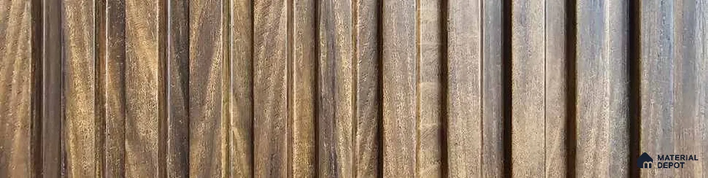 PN 07655 Wood Look Louver 8 ft x 0.83 ft Texture Finish  - 10 mm | Suitable for Feature Wall, TV Unit & Living Room