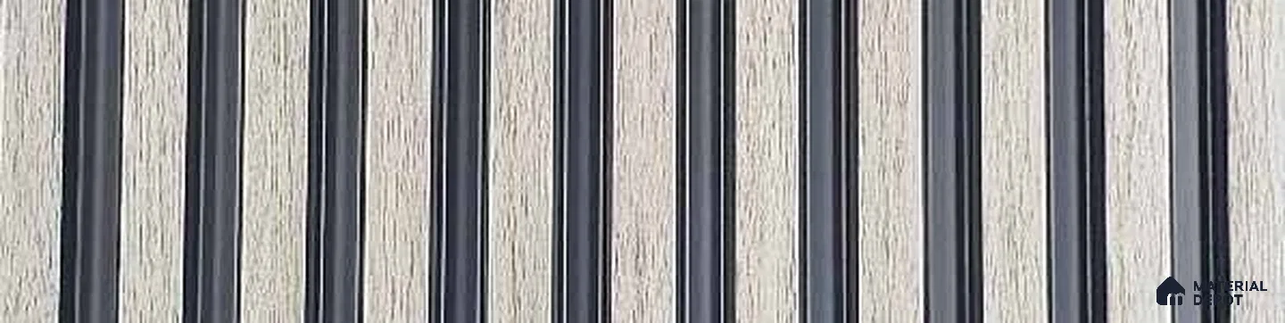 PN 07660 Wood Look Louver 8 ft x 0.83 ft Texture Finish  - 10 mm | Suitable for Feature Wall, TV Unit & Living Room
