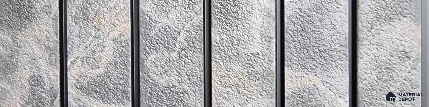 PN 07681 Stone Look Louver 9.5 ft x 0.83 ft Texture Finish  - 10 mm | Suitable for Feature Wall, TV Unit & Living Room