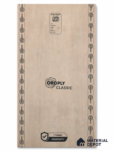 Oroply Classic 7 ft x 4 ft Block Board - 19 mm