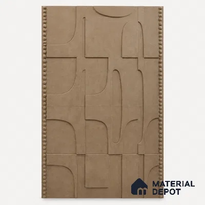 Abstract Geometric Beaded Border 13.98 ft x 8.7 ft CNC Made HDHMR Panel - 25 mm