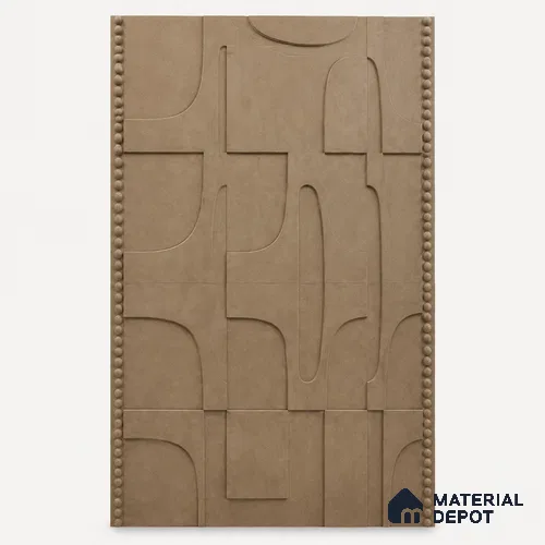 Abstract Geometric Beaded Border 13.98 ft x 8.7 ft CNC Made HDHMR Panel - 25 mm