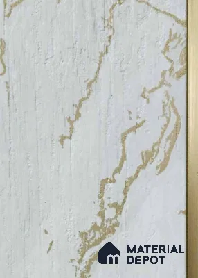 PN 07774 Marble Look Louver 8 ft x 2 ft Texture Finish  - 4 mm | Suitable for Feature Wall, TV Unit & Living Room