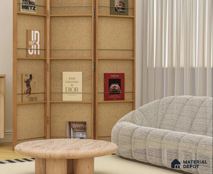 LM 25272 Cane Look Decorative Laminate 11.5 ft x 3 ft Texture Finish  - 1 mm | Suitable for Feature Wall, TV Unit & Living Room