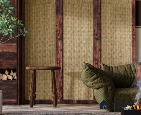 LM 25273 Cane Look Decorative Laminate 11.5 ft x 3 ft Texture Finish  - 1 mm | Suitable for Feature Wall, TV Unit & Living Room