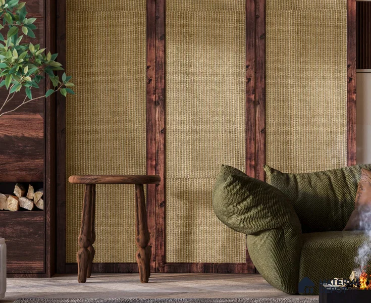 LM 25273 Cane Look Decorative Laminate 11.5 ft x 3 ft Texture Finish - 1 mm | Suitable for Feature Wall, TV Unit & Living Room