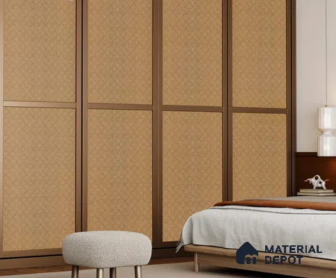 LM 25274 Cane Look Decorative Laminate 11.5 ft x 3 ft Texture Finish  - 1 mm | Suitable for Feature Wall, TV Unit & Living Room
