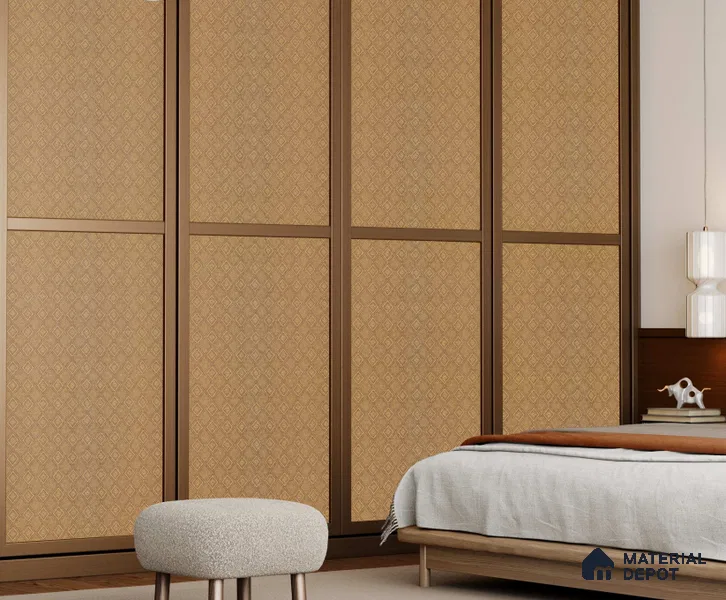 LM 25274 Cane Look Decorative Laminate 11.5 ft x 3 ft Texture Finish  - 1 mm | Suitable for Feature Wall, TV Unit & Living Room