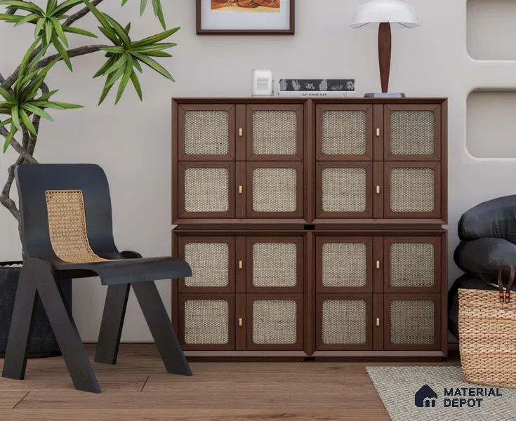 LM 25250 Cane Look Decorative Laminate 11.5 ft x 3 ft Texture Finish  - 1 mm | Suitable for Feature Wall, TV Unit & Living Room
