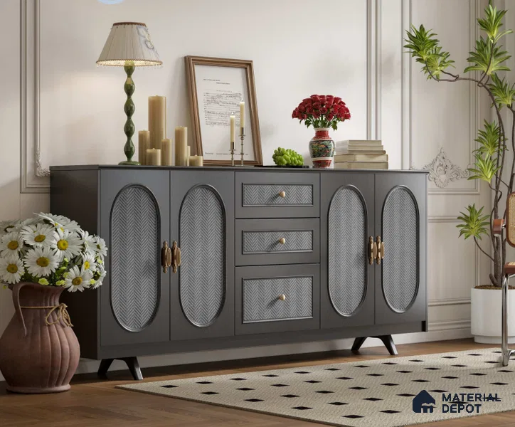 LM 25255 Cane Look Decorative Laminate 11.5 ft x 3 ft Texture Finish  - 1 mm | Suitable for Feature Wall, TV Unit & Living Room