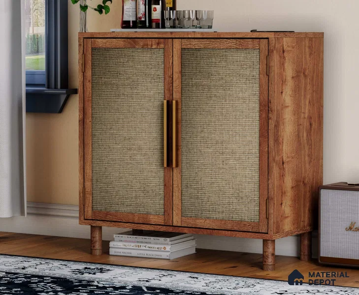 LM 25258 Cane Look Decorative Laminate 11.5 ft x 3 ft Texture Finish  - 1 mm | Suitable for Feature Wall, TV Unit & Living Room