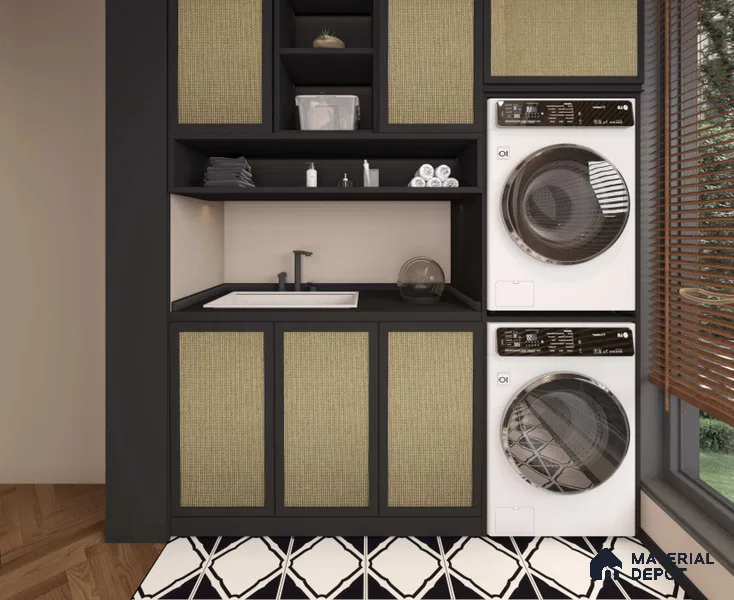 LM 25285 Cane Look Decorative Laminate 11.5 ft x 3 ft Texture Finish  - 1 mm | Suitable for Feature Wall, TV Unit & Living Room
