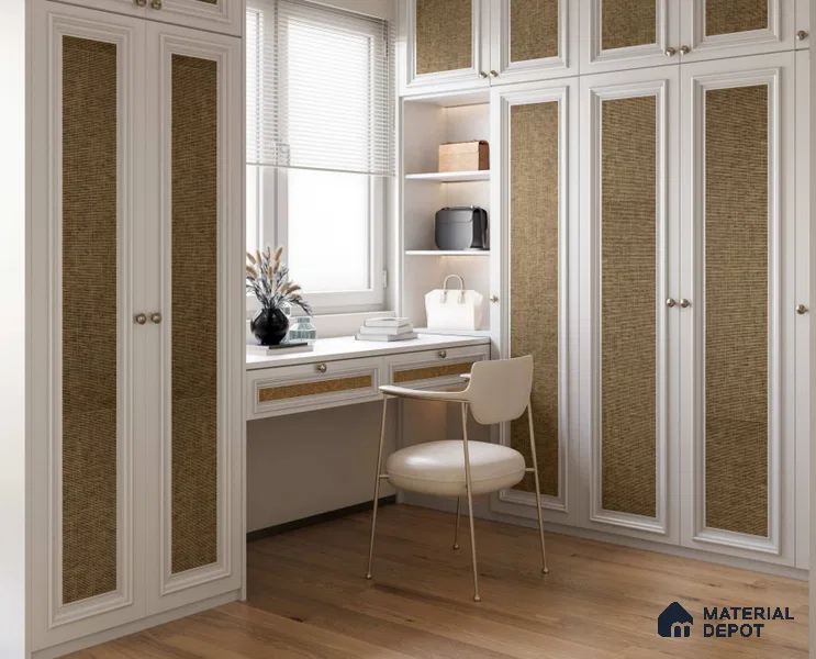 LM 25286 Cane Look Decorative Laminate 11.5 ft x 3 ft Texture Finish  - 1 mm | Suitable for Feature Wall, TV Unit & Living Room