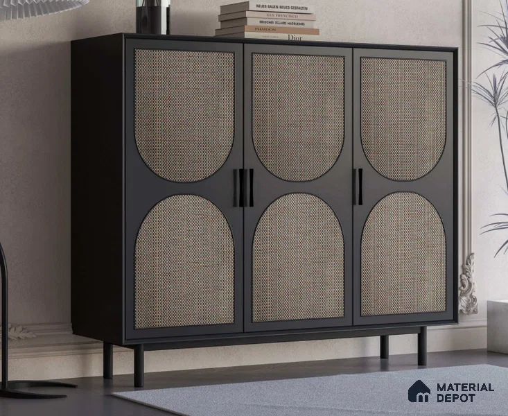 LM 25277 Cane Look Decorative Laminate 11.5 ft x 3 ft Texture Finish  - 1 mm | Suitable for Feature Wall, TV Unit & Living Room