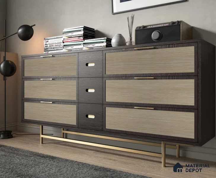 LM 25278 Cane Look Decorative Laminate 11.5 ft x 3 ft Texture Finish  - 1 mm | Suitable for Feature Wall, TV Unit & Living Room