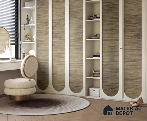 LM 25279 Cane Look Decorative Laminate 11.5 ft x 3 ft Texture Finish  - 1 mm | Suitable for Feature Wall, TV Unit & Living Room