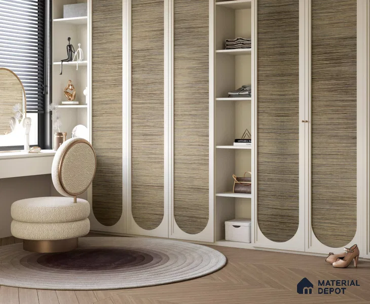 LM 25279 Cane Look Decorative Laminate 11.5 ft x 3 ft Texture Finish  - 1 mm | Suitable for Feature Wall, TV Unit & Living Room