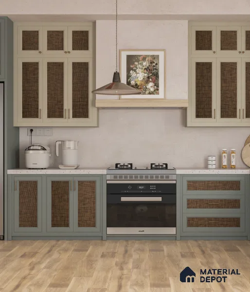 LM 25293 Cane Look Decorative Laminate 9.8 ft x 4 ft Texture Finish  - 1 mm | Suitable for Feature Wall, TV Unit & Living Room