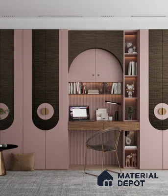 LM 25297 Cane Look Decorative Laminate 9.8 ft x 4 ft Texture Finish  - 1 mm | Suitable for Feature Wall, TV Unit & Living Room