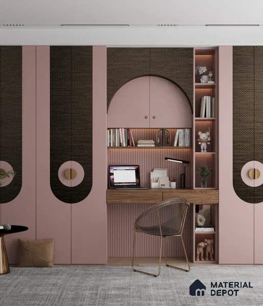 LM 25297 Cane Look Decorative Laminate 9.8 ft x 4 ft Texture Finish  - 1 mm | Suitable for Feature Wall, TV Unit & Living Room