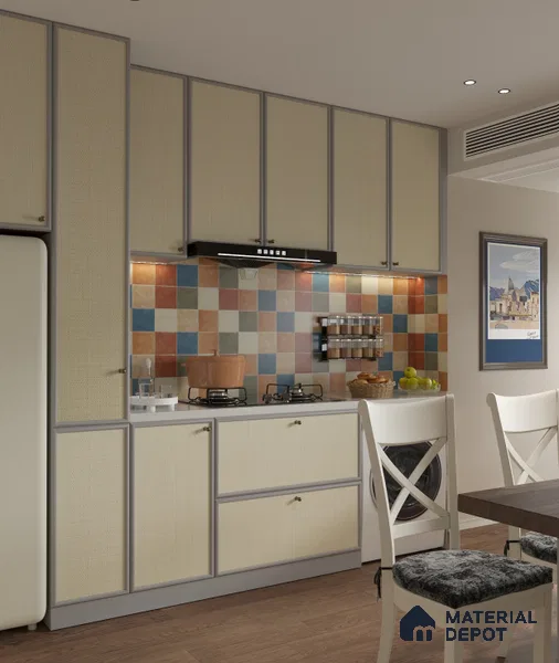 LM 25298 Cane Look Decorative Laminate 9.8 ft x 4 ft Texture Finish  - 1 mm | Suitable for Feature Wall, TV Unit & Living Room
