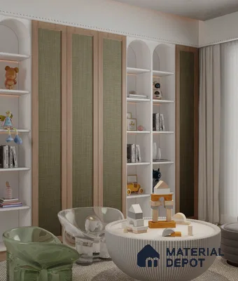 LM 25305 Cane Look Decorative Laminate 9.8 ft x 4 ft Texture Finish  - 1 mm | Suitable for Feature Wall, TV Unit & Living Room