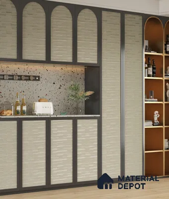 LM 25306 Cane Look Decorative Laminate 9.8 ft x 4 ft Texture Finish  - 1 mm | Suitable for Feature Wall, TV Unit & Living Room