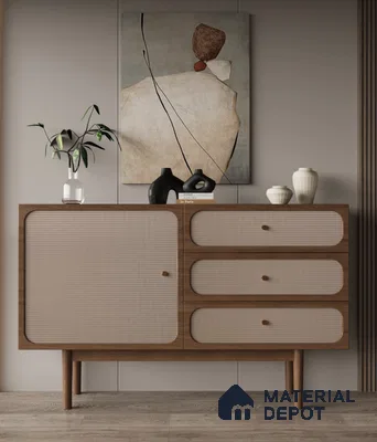 LM 25310 Cane Look Decorative Laminate 9.8 ft x 4 ft Texture Finish  - 1 mm | Suitable for Feature Wall, TV Unit & Living Room