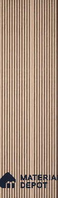 Brown Wooden Louver PN 00532 8 ft x 6.2 inch Charcoal Panel - 6 mm | Suitable for Feature Wall, TV Unit & Living Room | Width is Subjected to 5% Variation