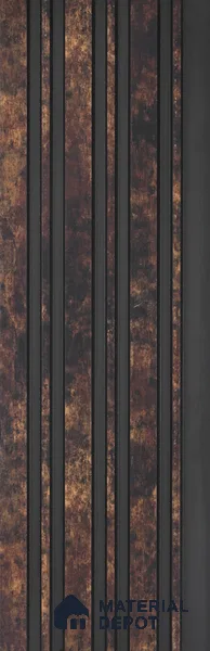 Wooden Look PN 00655 8 ft x 4.8 inch Charcoal Panel - 11 mm | Suitable for Feature Wall, TV Unit & Living Room | Width is Subjected to 5% Variation