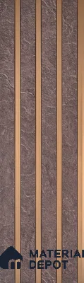 Cappucino Brown Stone Look PN 05546 8 ft x 6 inch Charcoal Panel - 7 mm | Suitable for Feature Wall, TV Unit & Living Room | Width is Subjected to 5% Variation