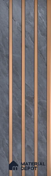 Dark Grey Stone Look PN 05635 8 ft x 6 inch Charcoal Panel - 7 mm | Suitable for Feature Wall, TV Unit & Living Room | Width is Subjected to 5% Variation