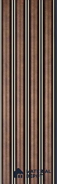 PN 06806 8 ft x 5 inch Charcoal Louvers/Panels - 12 mm