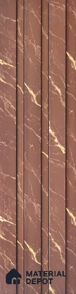 Mocha Brown Marble Look PN 06850 9.2 ft x 4.9 inch Charcoal Panel - 12 mm | Suitable for Living Room, Bedroom & TV Cabinet | Width is Subjected to 5% Variation