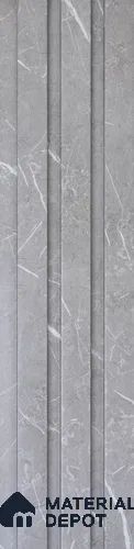 PN 06851 9.2 ft x 5 inch Charcoal Louvers/Panels - 12 mm