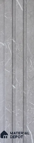 Cloud Grey Marble Look PN 06851 9.2 ft x 4.9 inch Charcoal Panel - 12 mm | Suitable for Living Room, Bedroom & TV Cabinet | Width is Subjected to 5% Variation
