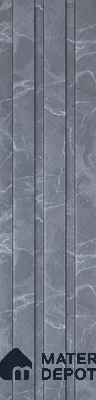PN 06852 9.2 ft x 5 inch Charcoal Louvers/Panels - 12 mm