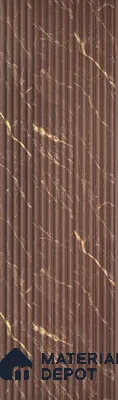 Cappucino Brown Marble Look PN 07009 8 ft x 6.1 inch Charcoal Panel - 7 mm | Suitable for Feature Wall, TV Unit & Living Room | Width is Subjected to 5% Variation
