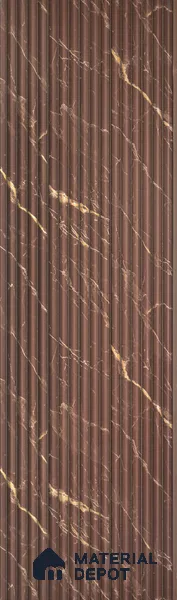 Cappucino Brown Marble Look PN 07009 8 ft x 6.1 inch Charcoal Panel - 7 mm | Suitable for Feature Wall, TV Unit & Living Room | Width is Subjected to 5% Variation