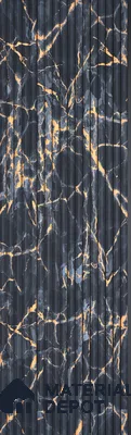 Blue Marble Look Charcoal Louver/Panel 8 ft x 6.1 inch - 7 mm | Ideal for Feature Wall, Living Room, Bedroom, Home, TV Unit | PN 07010