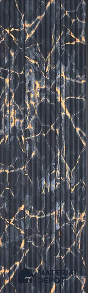 Blue Marble Look Charcoal Louver/Panel 8 ft x 6.1 inch - 7 mm | Ideal for Feature Wall, Living Room, Bedroom, Home, TV Unit | PN 07010