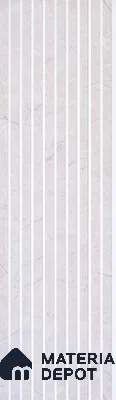 White Stone Look Charcoal Louver/Panel 9.5 ft x 6 inch - 6 mm | Ideal for Feature Wall, Living Room, Bedroom, Home, TV Unit | PN 07113