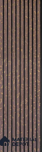 Brown Patterned Look Charcoal Louver/Panel 9.5 ft x 6 inch - 6 mm | Ideal for Feature Wall, Living Room, Bedroom, Home, TV Unit | PN 07115