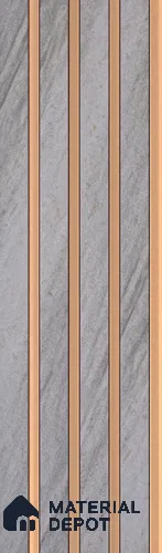 Grey Stone Look Charcoal Louver/Panel 9.5 ft x 6 inch - 6 mm | Ideal for Feature Wall, Living Room, Bedroom, Home, TV Unit | PN 07121