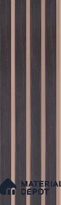 Brown Wooden Look Charcoal Louver/Panel 9.5 ft x 6 inch - 6 mm | Ideal for Feature Wall, Living Room, Bedroom, Home, TV Unit | PN 07123