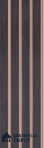 Brown Wooden Look Charcoal Louver/Panel 9.5 ft x 6 inch - 6 mm | Ideal for Feature Wall, Living Room, Bedroom, Home, TV Unit | PN 07123